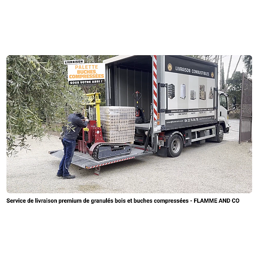 BOX de bois fendu 50cm 2m3 livrée